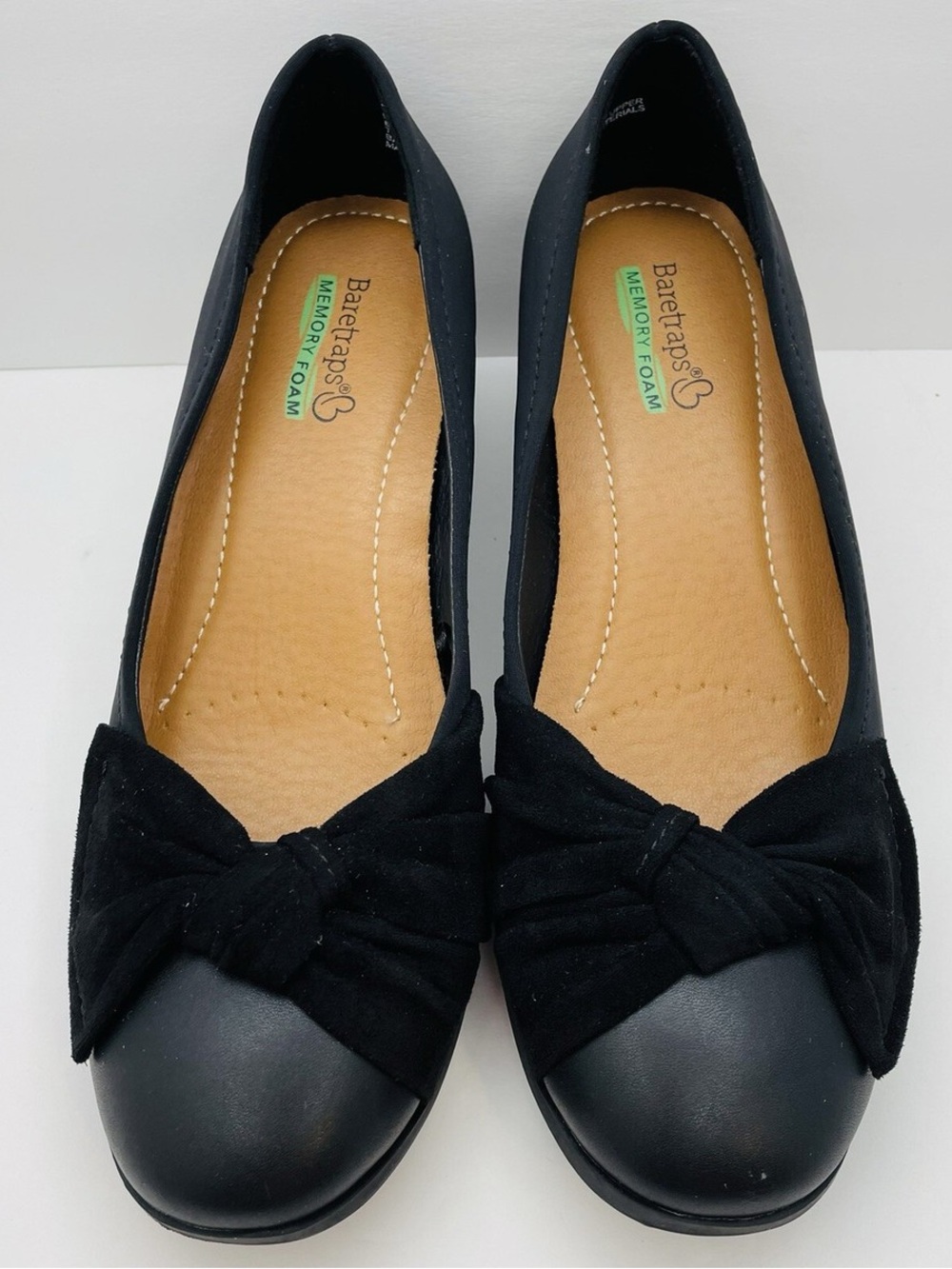 New BareTraps Lexia Black Bow Ballet Flats